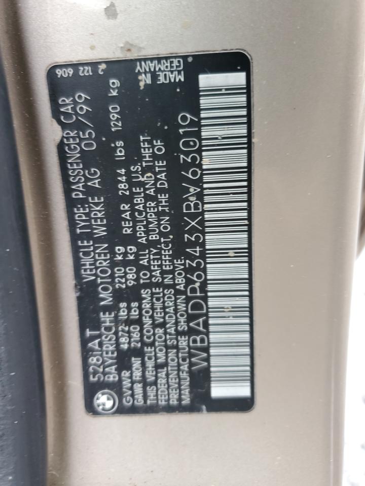 Photo 11 VIN: WBADP6343XBV63019 - BMW 5ER 