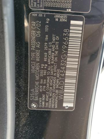 Photo 11 VIN: WBADT43432GY96638 - BMW 525 I AUTO 