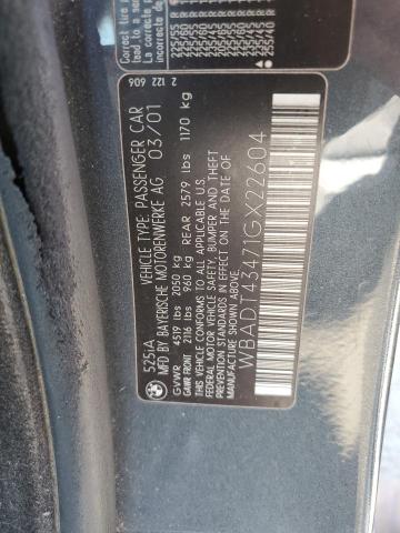 Photo 11 VIN: WBADT43471GX22604 - BMW 525 I AUTO 