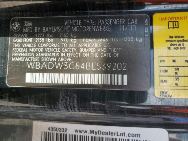 Photo 12 VIN: WBADW3C54BE539202 - BMW 328 I 