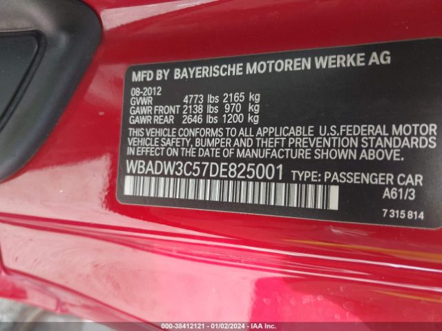 Photo 8 VIN: WBADW3C57DE825001 - BMW 328I 