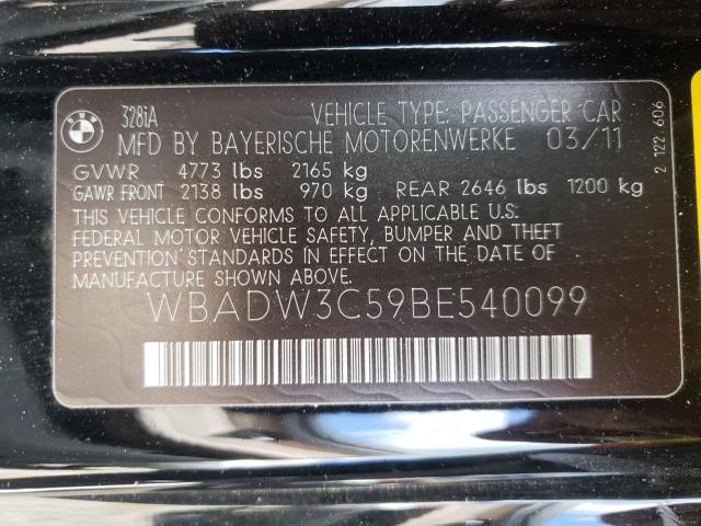 Photo 9 VIN: WBADW3C59BE540099 - BMW 328 I 