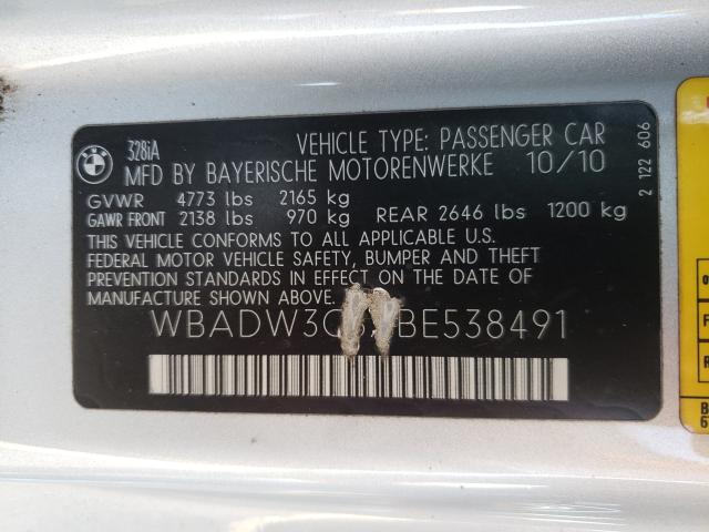 Photo 9 VIN: WBADW3C5XBE538491 - BMW 328 I 