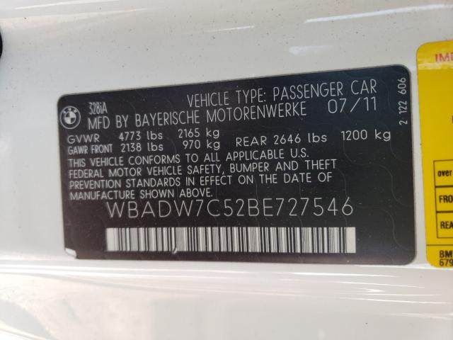 Photo 9 VIN: WBADW7C52BE727546 - BMW 328 I SULE 