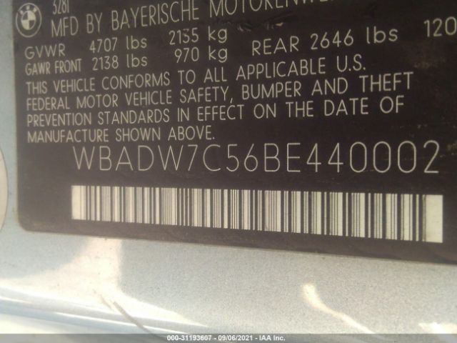 Photo 8 VIN: WBADW7C56BE440002 - BMW 3 