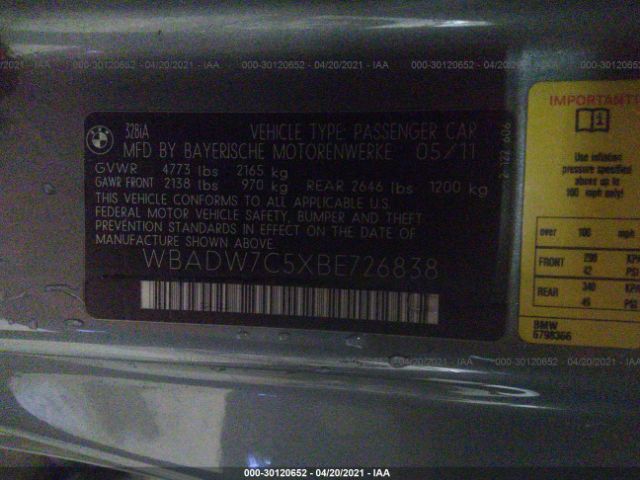 Photo 8 VIN: WBADW7C5XBE726838 - BMW 3 