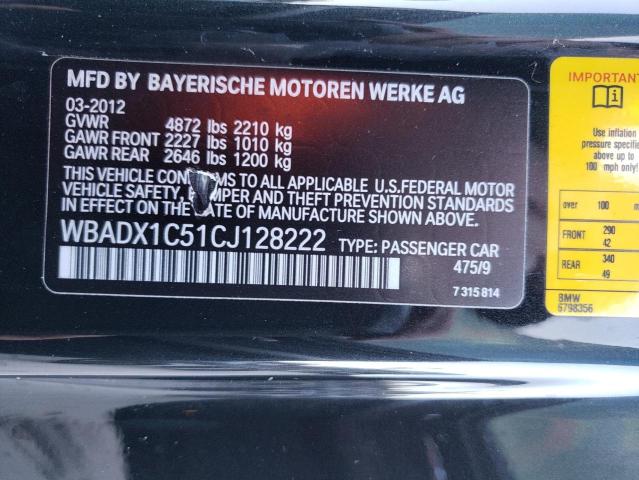 Photo 9 VIN: WBADX1C51CJ128222 - BMW 335 I SULE 