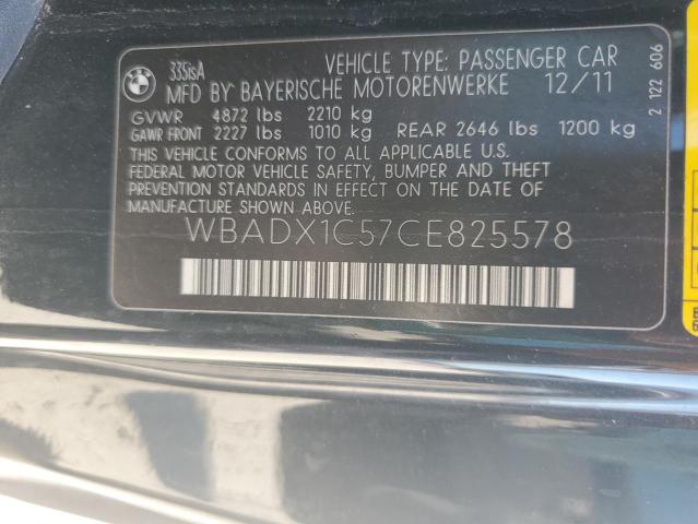 Photo 11 VIN: WBADX1C57CE825578 - BMW 335 I SULE 