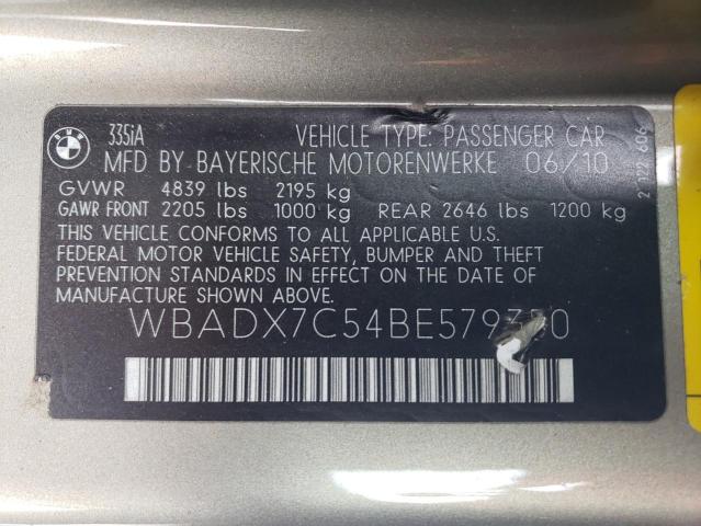 Photo 12 VIN: WBADX7C54BE579350 - BMW 335 I 