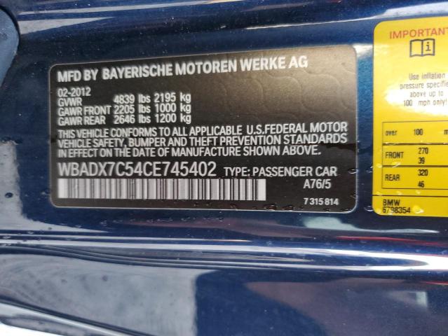 Photo 12 VIN: WBADX7C54CE745402 - BMW 335 I 