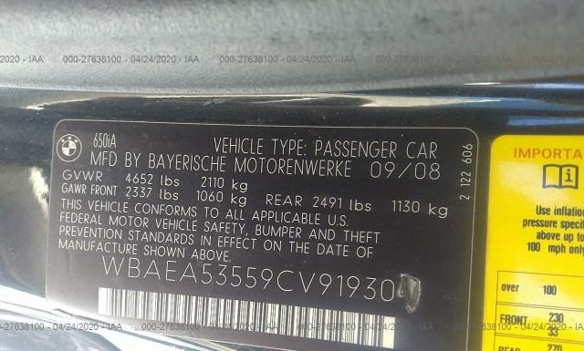 Photo 8 VIN: WBAEA53559CV91930 - BMW 650 