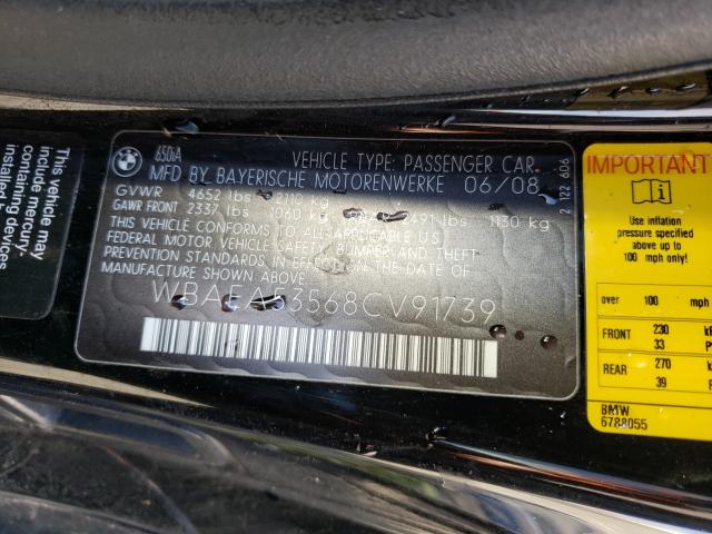 Photo 9 VIN: WBAEA53568CV91739 - BMW 6ER 