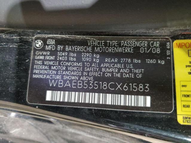 Photo 11 VIN: WBAEB53518CX61583 - BMW 650 I 