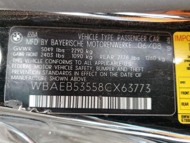 Photo 11 VIN: WBAEB53558CX63773 - BMW 6 SERIES 