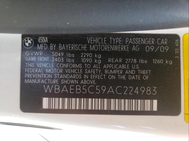 Photo 9 VIN: WBAEB5C59AC224983 - BMW 650 I 