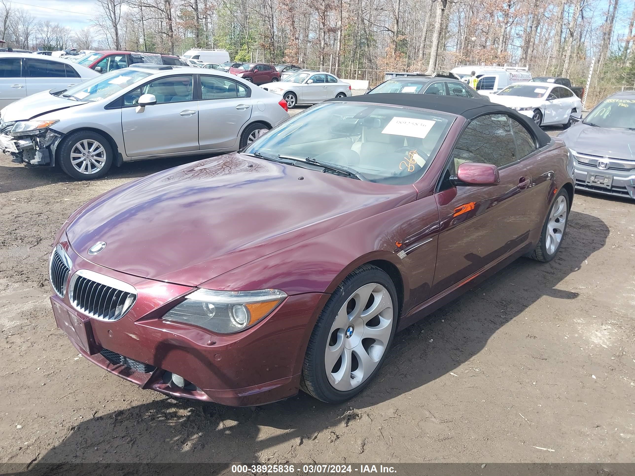 Photo 1 VIN: WBAEK13587CN84120 - BMW 6ER 