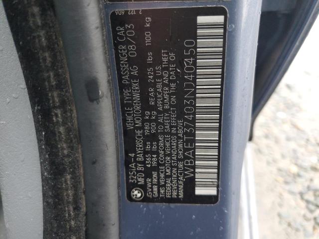 Photo 11 VIN: WBAET37403NJ40450 - BMW 325 I 