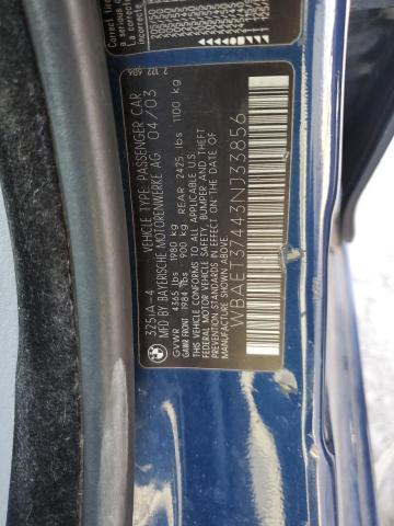 Photo 11 VIN: WBAET37443NJ33856 - BMW 325 I 