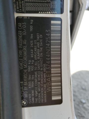 Photo 12 VIN: WBAET37444NJ42543 - BMW 325 I 