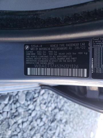 Photo 9 VIN: WBAET37452NJ21326 - BMW 325 I 