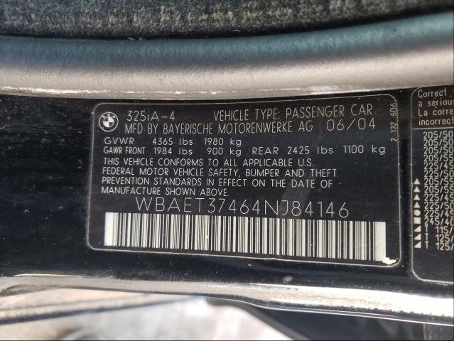 Photo 9 VIN: WBAET37464NJ84146 - BMW 325 I 