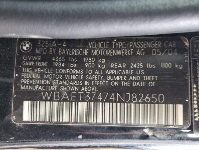 Photo 11 VIN: WBAET37474NJ82650 - BMW 325 I 