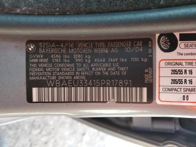 Photo 11 VIN: WBAEU33415PR17891 - BMW 325 XI 