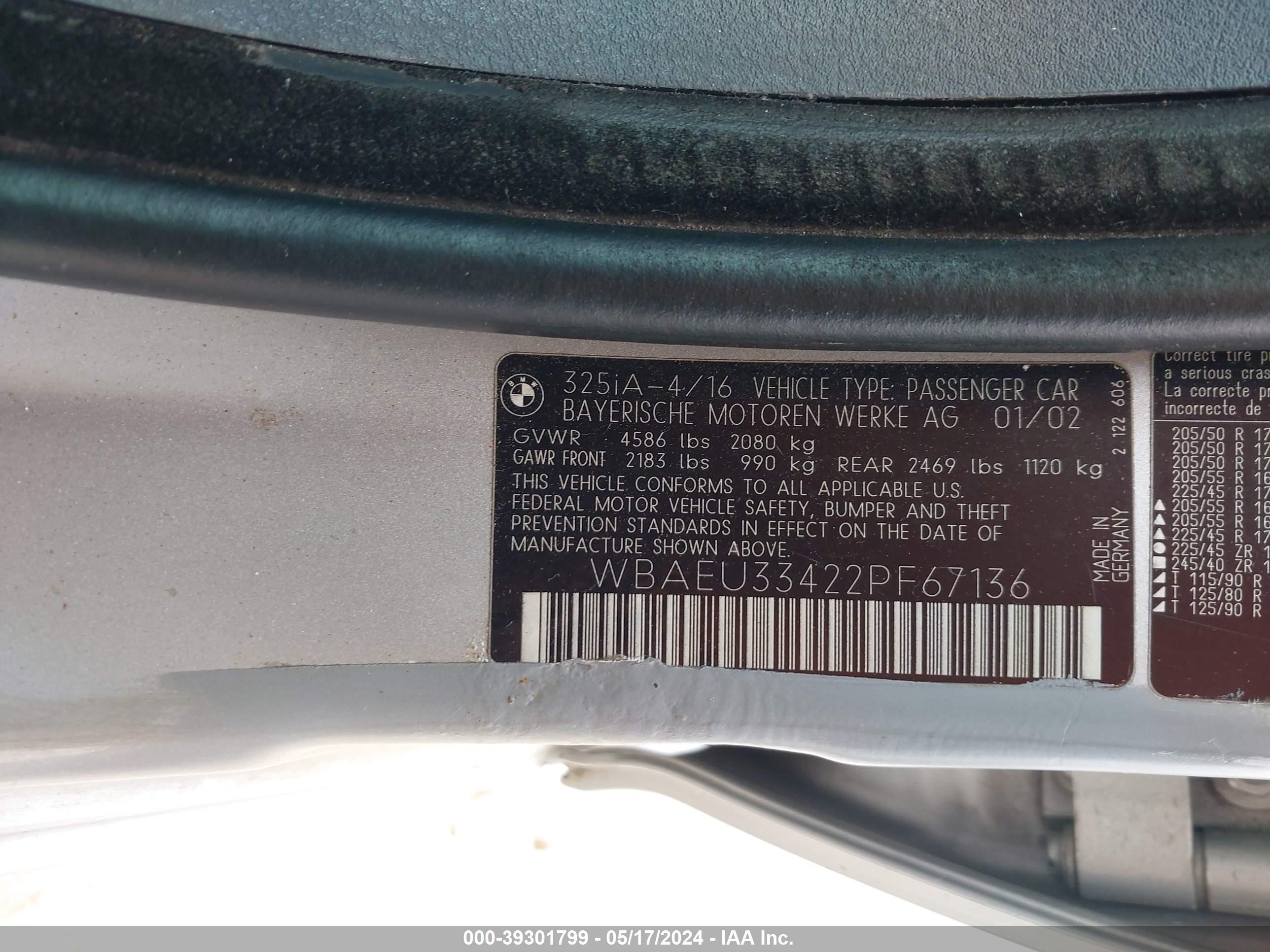 Photo 9 VIN: WBAEU33422PF67136 - BMW 3ER 