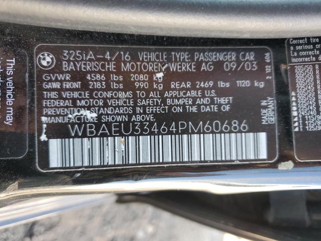 Photo 11 VIN: WBAEU33464PM60686 - BMW 325XI 