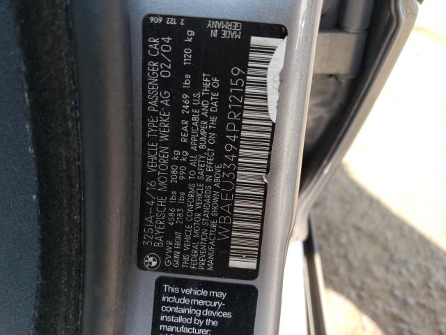 Photo 11 VIN: WBAEU33494PR12159 - BMW 3 SERIES 