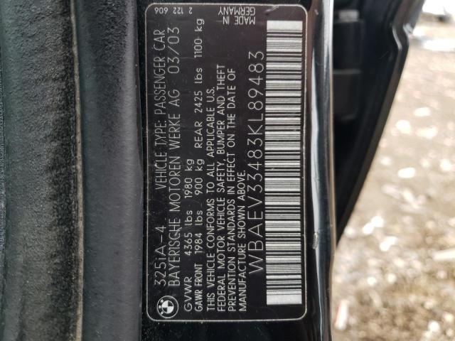 Photo 11 VIN: WBAEV33483KL89483 - BMW 3 SERIES 