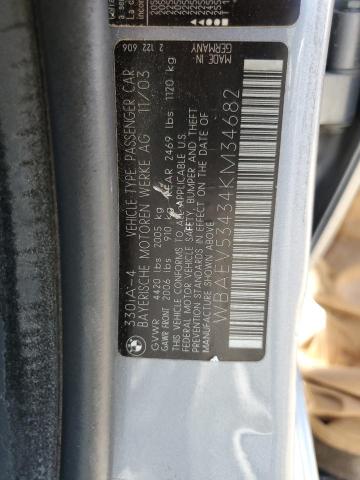 Photo 11 VIN: WBAEV53434KM34682 - BMW 330 I 