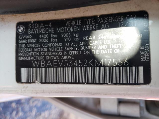 Photo 9 VIN: WBAEV53452KM17556 - BMW 330 I 