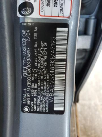 Photo 11 VIN: WBAEV53485KM42195 - BMW 3 SERIES 