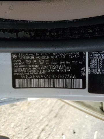 Photo 11 VIN: WBAEW53403PG22366 - BMW 330 XI 