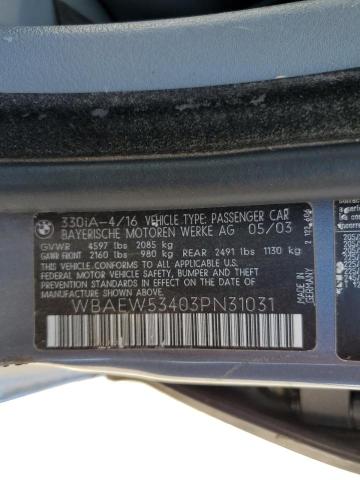 Photo 11 VIN: WBAEW53403PN31031 - BMW 330 XI 