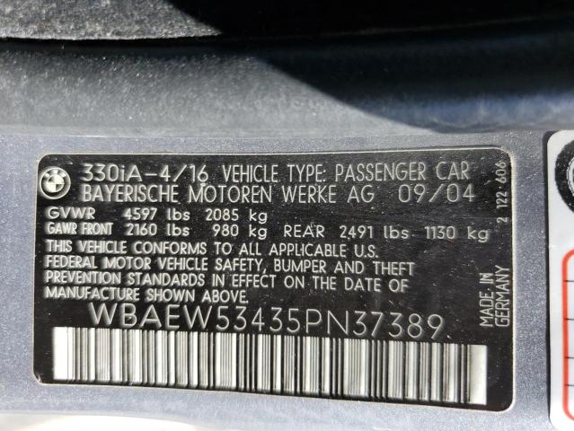 Photo 11 VIN: WBAEW53435PN37389 - BMW 3 SERIES 