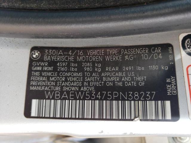 Photo 11 VIN: WBAEW53475PN38237 - BMW 330 XI 