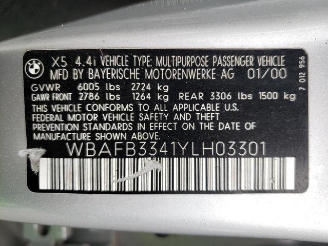 Photo 13 VIN: WBAFB3341YLH03301 - BMW X5 4.4I 