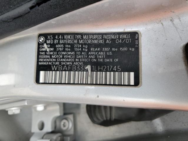 Photo 12 VIN: WBAFB33581LH21745 - BMW X5 4.4I 