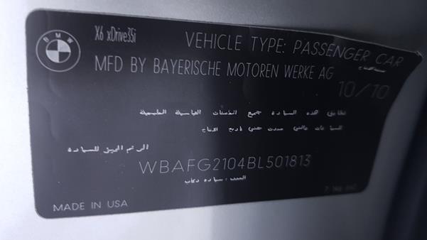 Photo 2 VIN: WBAFG2104BL501813 - BMW X6 