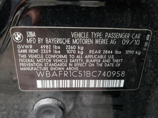 Photo 9 VIN: WBAFR1C51BC740958 - BMW 528 I 