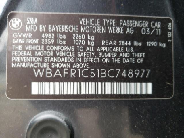 Photo 9 VIN: WBAFR1C51BC748977 - BMW 528 I 