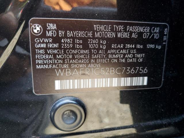 Photo 11 VIN: WBAFR1C52BC736756 - BMW 5 SERIES 