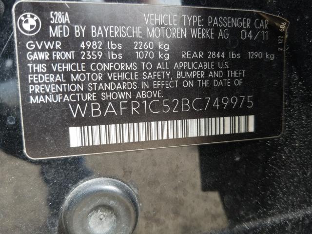 Photo 9 VIN: WBAFR1C52BC749975 - BMW 528 I 