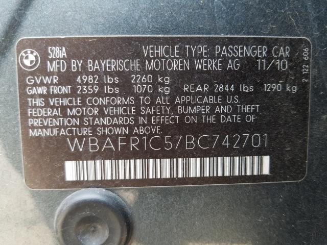 Photo 9 VIN: WBAFR1C57BC742701 - BMW 528 I 