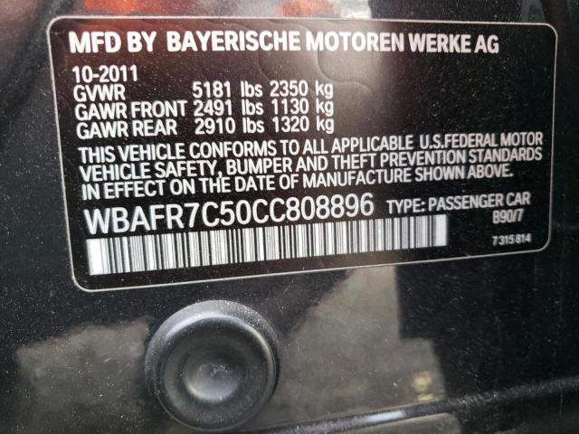 Photo 11 VIN: WBAFR7C50CC808896 - BMW 5 SERIES 