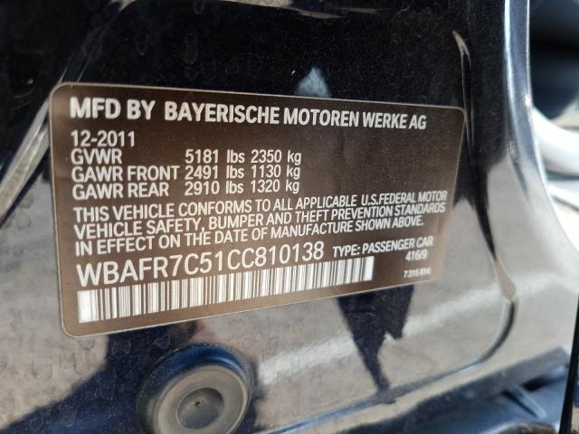 Photo 9 VIN: WBAFR7C51CC810138 - BMW 535 I 