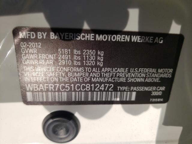 Photo 9 VIN: WBAFR7C51CC812472 - BMW 535 I 