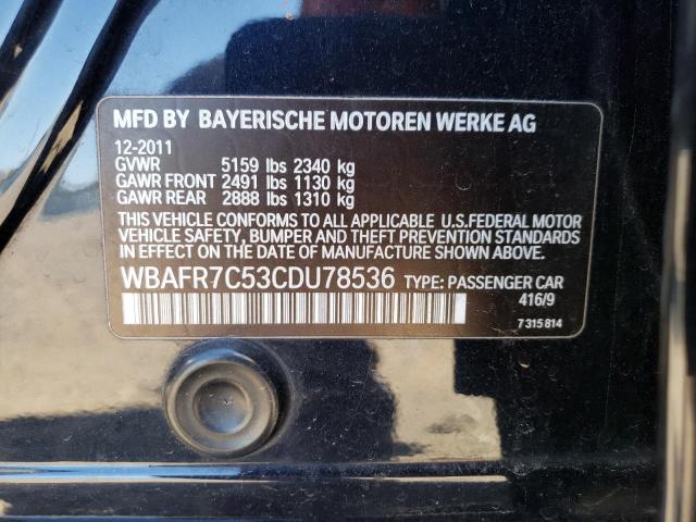 Photo 11 VIN: WBAFR7C53CDU78536 - BMW 5 SERIES 